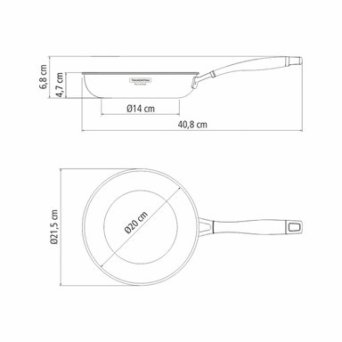 SARTÉN TRAMONTINA 62155200-GRANO 1.0 PIEZAS PLATEADO - 3