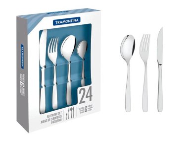 JUEGO DE CUBIERTOS TRAMONTINA MULTICOLOR COSMOS 24 PIEZAS