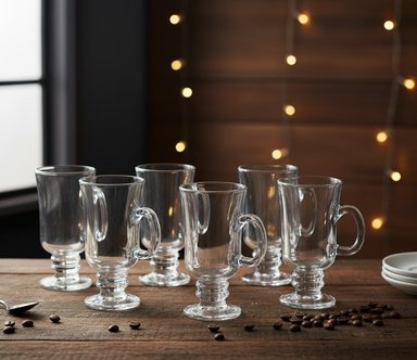 SET X6 TAZAS RIPLEY HOME CAPUCCINO VIDRIO