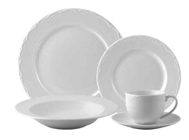 VAJILLA RIPLEY HOME SET RED ROMANTIC PORCELANA 20 PIEZAS