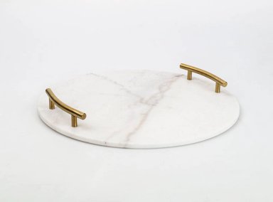 FUENTE RIPLEY HOME TABLA RED GOLD ASAS MARMOL 40 CM