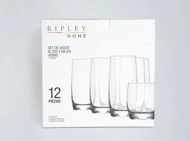SET 12 VASOS RIPLEY HOME ALTOS + BAJOS MULTICOLOR - 4