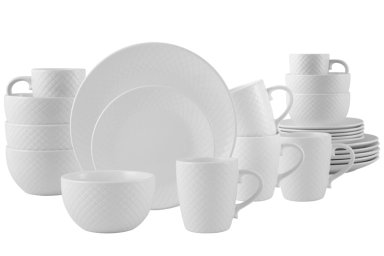 VAJILLA RIPLEY HOME SET CERÁMICA BLANCO 24 PIEZAS