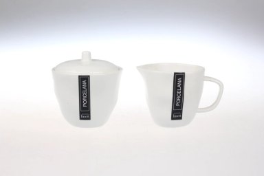 SET AZUCARERO + CREMERO MAISON LINETT BLANCO ART - 2