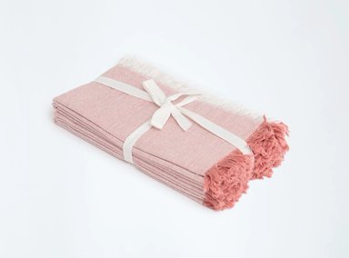 SETX4 SERVILLETAS RIPLEY HOME ALGODÓN PALO ROSA 40X40 CM