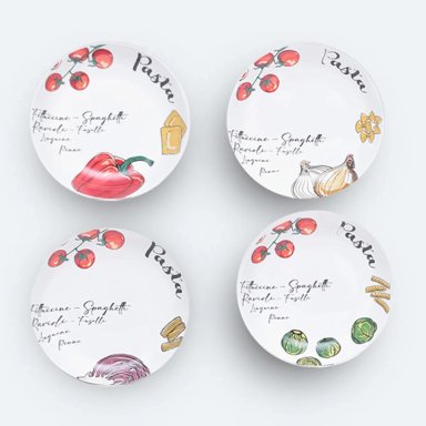 SET 4 BOWLS RIPLEY HOME PASTA TOMATE