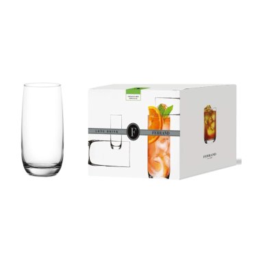 SET 6 VASOS FERRAND OC1B003130 SPECIAL LOGN DRINK TRANSPARENTE 384 ML 13 OZ - 2