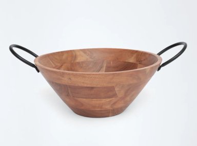 ENSALADERA MAISON LINETT ASA NEGRA MULTICOLOR