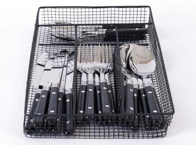 SET CUBIERTOS RIPLEY HOME NEGRA 24 PIEZAS