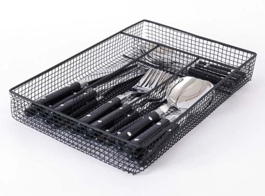 SET CUBIERTOS RIPLEY HOME NEGRA 24 PIEZAS - 4