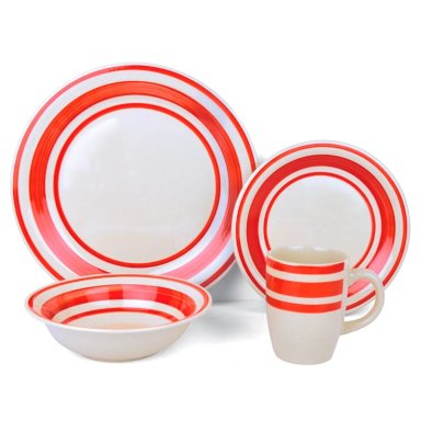 VAJILLA RIPLEY HOME SET STRIPES 16 PIEZAS