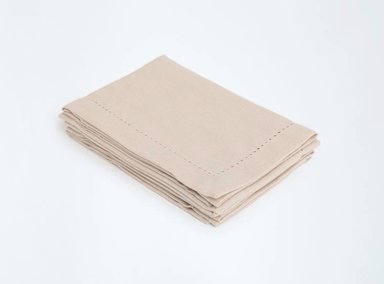 SET 4 SERVILLETAS RIPLEY HOME LISO ALGODÓN BEIGE - 1