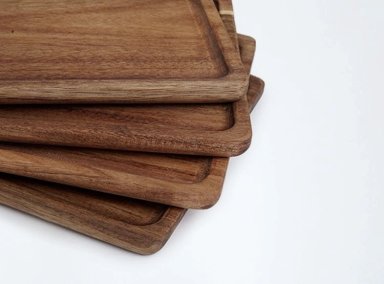 SET 4 VAJILLAS RIPLEY HOME MADERA CUADRADO ACACIA - 3