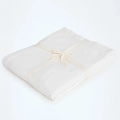 MANTEL RIPLEY HOME LISO ALGODÓN BLANCO 150X210 CM - 1