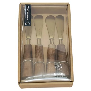 SET X4 CUCHILLERÍA DE COCINA MAISON LINETT ACERO INOXIDABLE DORADO