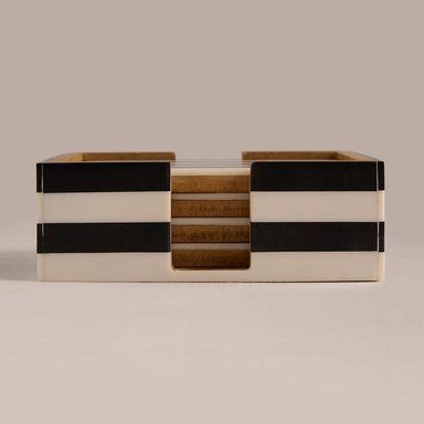 SET X4 POSAVASOS RIPLEY HOME BICOLOR NERO - 2