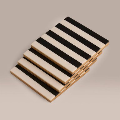 SET X4 POSAVASOS RIPLEY HOME BICOLOR NERO - 4