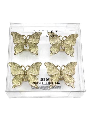 SET X4 PORTA SERVILLETAS RIPLEY HOME MARIPOSA AMELIE - 2