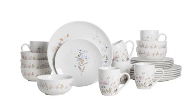 SET X20 VAJILLAS RIPLEY HOME FLOR - 4
