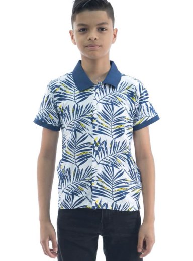 POLO MANGA CORTA ALGODÓN NIÑO WOALLANCE 80-LG76418 I24-25 CAMISERO