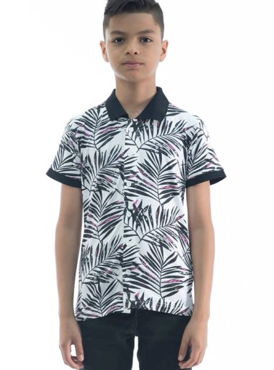 POLO MANGA CORTA ALGODÓN NIÑO WOALLANCE 80-LG76418 I24-25 CAMISERO