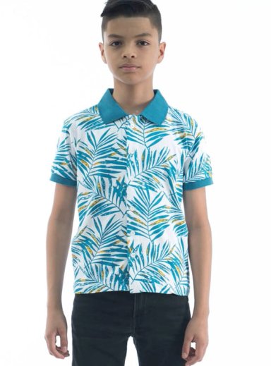 POLO MANGA CORTA ALGODÓN NIÑO WOALLANCE 80-LG76418 I24-25 CAMISERO