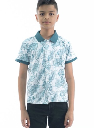 POLO MANGA CORTA ALGODÓN NIÑO WOALLANCE 80-LG76423 I24-25 CAMISERO