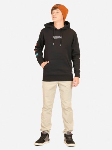 POLERA MANGA LARGA ALGODÓN NIÑO MAUI AND SONS NEGRO 5O528 CANGURO