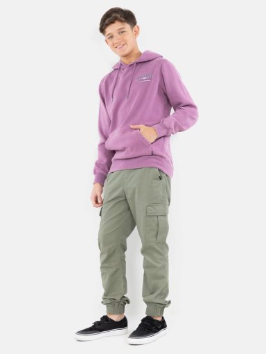 POLERA MANGA LARGA ALGODÓN NIÑO MAUI AND SONS MORADO 5O802 CANGURO