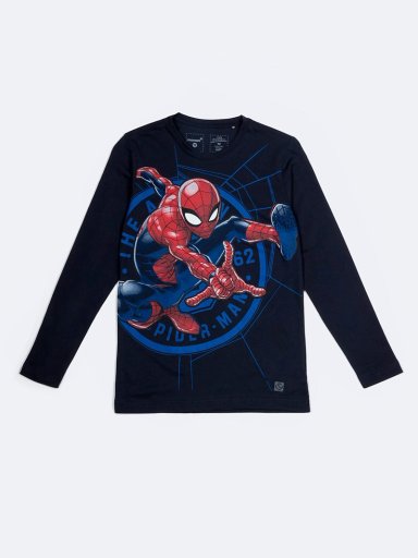 POLO MANGA LARGA NIÑO PIONIER AZUL BOLT-MARVEL