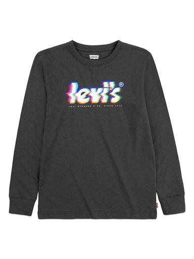 POLO MANGA LARGA ALGODÓN NIÑO LEVI’S GRIS OSCURO 91G322-G8O