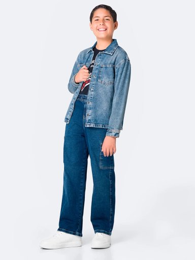 CAMISACO MANGA LARGA NIÑO PIONIER DENIM LUCAHS