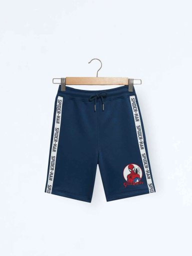 SHORT ALGODÓN NIÑO SPIDERMAN AZUL