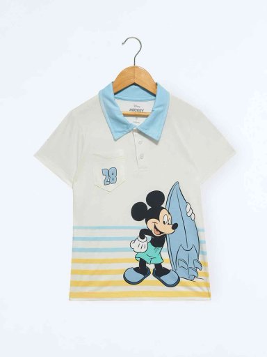 POLO ALGODÓN NIÑO MICKEY MARFIL
