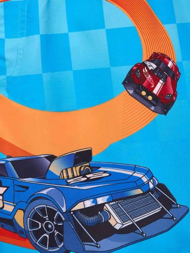 SHORT DE PLAYA NIÑO HOT WHEELS CELESTE - 3