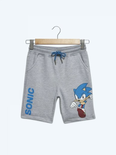 SHORT ALGODÓN NIÑO SONIC GRIS