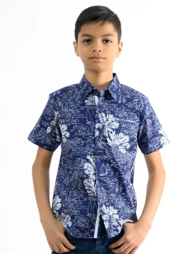 CAMISA MANGA CORTA NIÑO WOALLANCE NEW 80-DG3058 I2 