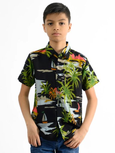 CAMISA MANGA CORTA NIÑO WOALLANCE NEW 80-DG10069 I