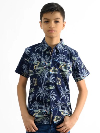 CAMISA MANGA CORTA NIÑO WOALLANCE NEW 80-DG2881 I2 