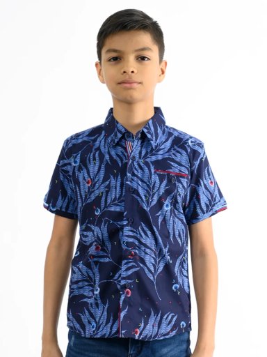 CAMISA MANGA CORTA NIÑO WOALLANCE NEW 80-DG3213 I2 