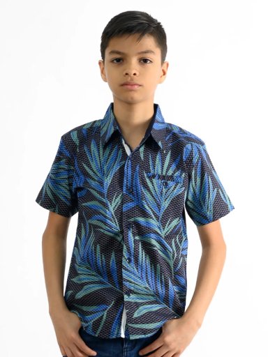 CAMISA MANGA CORTA NIÑO WOALLANCE NEW 80-DG2889 I2 