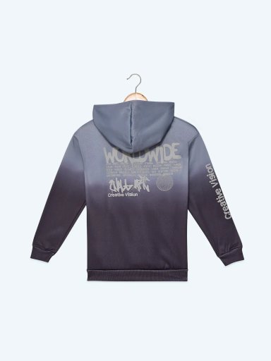 POLERA DEGRADE FRANELA CON CAPUCHA NIÑO CLOUDBREAK - 2