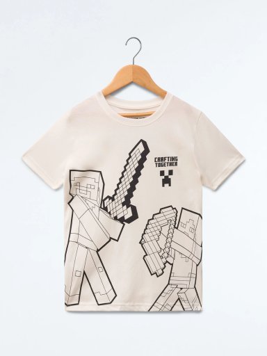 POLO MANGA CORTA ALGODÓN NIÑO MINECRAFT BUILDERS