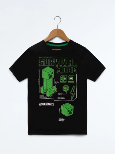 POLO MANGA CORTA ALGODÓN NIÑO MINECRAFT SURVIVAL