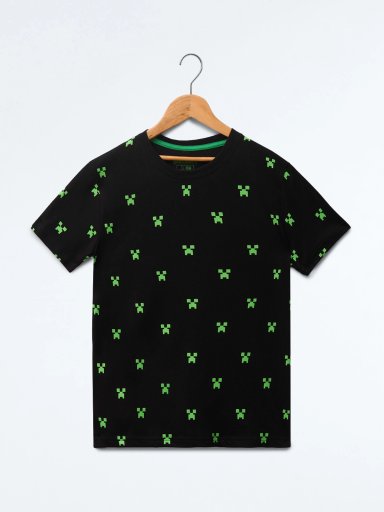 POLO MANGA CORTA ALGODÓN MINECRAFT CREEPER FACE