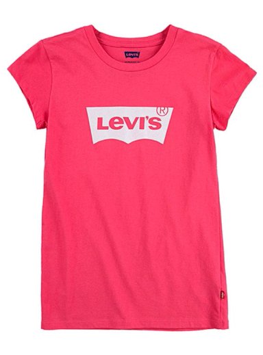 POLO MANGA CORTA ALGODÓN NIÑA LEVI'S ROSADO LOGO BATWING 414234-A37