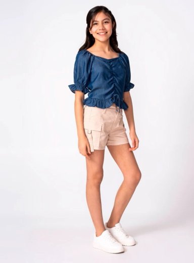 BLUSA MANGA CORTA NIÑA PIONIER ANITHA