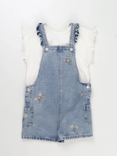 JARDINERA ALGODÓN NIÑA HARVEST GARDEN