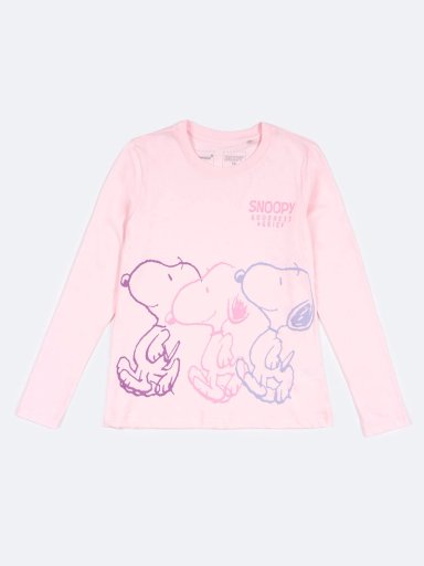 POLO MANGA LARGA NIÑA PIONIER ROSADO YENI-SNOOPY