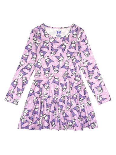 VESTIDO CORTO NIÑA HELLO KITTY LILA BA0229R - 1